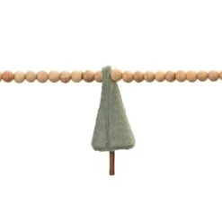 Melrose 5.5ft. Wood Bead & Felt Pine Tree Garlands, 2ct. -Northlight Shop D800204S 3
