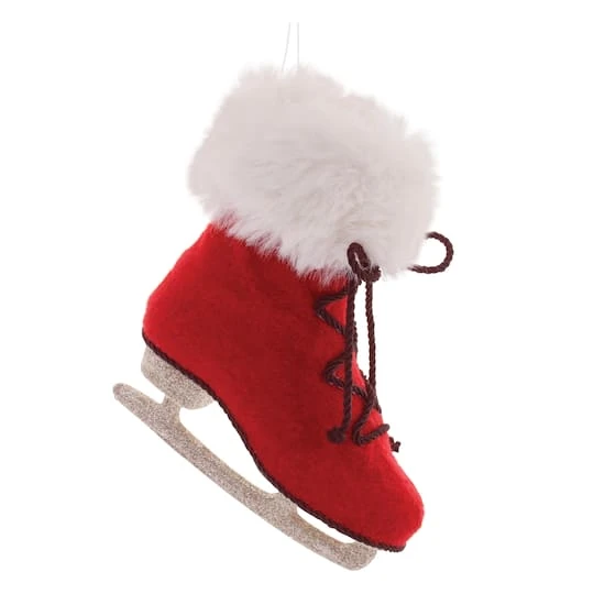 Melrose 7.25" Fluffy Ice Skate Ornaments, 6ct. 5 Melrose 7.25" Fluffy Ice Skate Ornaments, 6ct. - Image 3