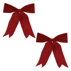Melrose 16.5" Red Wired Holiday Bows, 2ct.