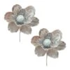 Melrose 28" Beaded Velvet Magnolia Flower Stems, 2ct. Silver 2 Melrose 28" Beaded Velvet Magnolia Flower Stems, 2ct. Silver -Northlight Shop D800488S 3