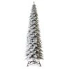 15ft. Pre-Lit Flocked Pencil Spruce Artificial Christmas Tree, Warm White LED Lights 1 15ft. Pre-Lit Flocked Pencil Spruce Artificial Christmas Tree, Warm White LED Lights -Northlight Shop D800962S 1