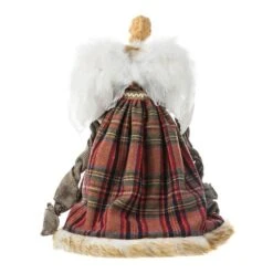 Glitzhome® 16.5" Faux Fur Woodland Christmas Angel Tree Topper 18 Glitzhome® 16.5" Faux Fur Woodland Christmas Angel Tree Topper -Northlight Shop D801020S 7