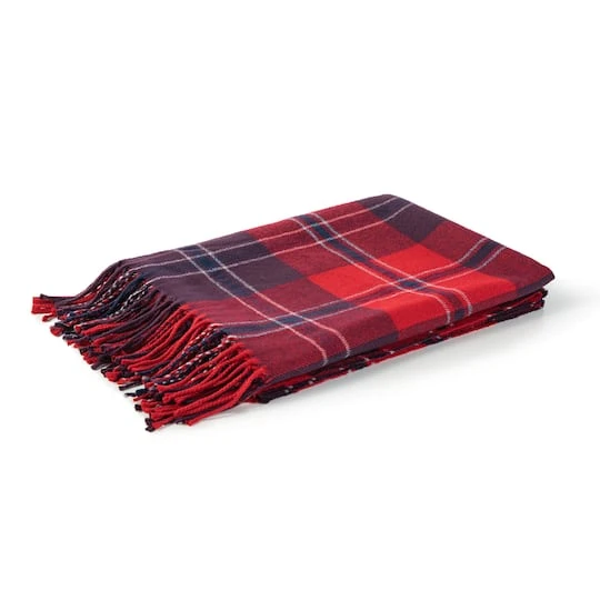 Glitzhome® 60" Plaid Woven Acrylic Throw 4 Glitzhome® 60" Plaid Woven Acrylic Throw - Image 2