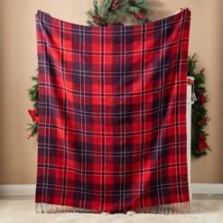 Glitzhome® 60" Plaid Woven Acrylic Throw 14 Glitzhome® 60" Plaid Woven Acrylic Throw -Northlight Shop D801048S 3