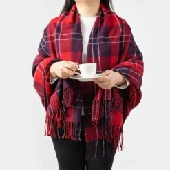 Glitzhome® 60" Plaid Woven Acrylic Throw 15 Glitzhome® 60" Plaid Woven Acrylic Throw -Northlight Shop D801048S 4