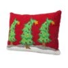 Glitzhome® 18" Hooked Bent Trees Pillow -Northlight Shop D801049S 1