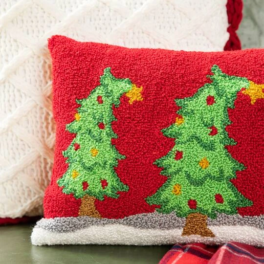 Glitzhome® 18" Hooked Bent Trees Pillow 9 Glitzhome® 18" Hooked Bent Trees Pillow - Image 7