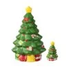 Glitzhome® Dolomite Christmas Tree Cookie Jar Set 2 Glitzhome® Dolomite Christmas Tree Cookie Jar Set -Northlight Shop D801144S 1