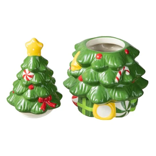 Glitzhome® Dolomite Christmas Tree Cookie Jar Set 10 Glitzhome® Dolomite Christmas Tree Cookie Jar Set - Image 8
