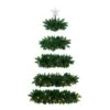 5ft. Pre-Lit Fir Wall Hanging Artificial Christmas Tree With Star Topper, Warm White LED Lights -Northlight Shop D804696S 1