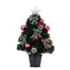 2ft. Pre-Lit Fir Artificial Christmas Tree In Planter, White Optic Fiber Lights -Northlight Shop D804711S 1