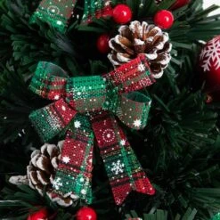 2ft. Pre-Lit Fir Artificial Christmas Tree In Planter, White Optic Fiber Lights 17 2ft. Pre-Lit Fir Artificial Christmas Tree In Planter, White Optic Fiber Lights -Northlight Shop D804711S 3