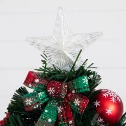 2ft. Pre-Lit Fir Artificial Christmas Tree In Planter, White Optic Fiber Lights 18 2ft. Pre-Lit Fir Artificial Christmas Tree In Planter, White Optic Fiber Lights -Northlight Shop D804711S 4