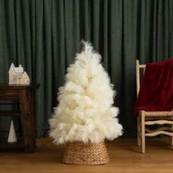 4ft. Unlit Off-White Pampas Grass Artificial Christmas Tree 32 4ft. Unlit Off-White Pampas Grass Artificial Christmas Tree -Northlight Shop D804717S 10