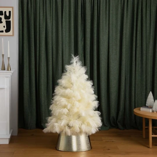 4ft. Unlit Off-White Pampas Grass Artificial Christmas Tree 15 4ft. Unlit Off-White Pampas Grass Artificial Christmas Tree - Image 13