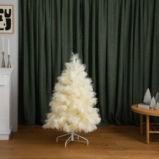 4ft. Unlit Off-White Pampas Grass Artificial Christmas Tree 16 4ft. Unlit Off-White Pampas Grass Artificial Christmas Tree - Image 14