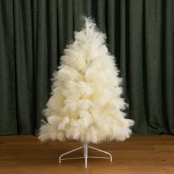 4ft. Unlit Off-White Pampas Grass Artificial Christmas Tree 36 4ft. Unlit Off-White Pampas Grass Artificial Christmas Tree -Northlight Shop D804717S 14