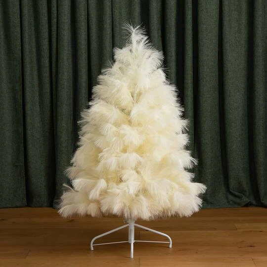 4ft. Unlit Off-White Pampas Grass Artificial Christmas Tree 17 4ft. Unlit Off-White Pampas Grass Artificial Christmas Tree - Image 15