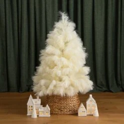 4ft. Unlit Off-White Pampas Grass Artificial Christmas Tree 40 4ft. Unlit Off-White Pampas Grass Artificial Christmas Tree -Northlight Shop D804717S 18