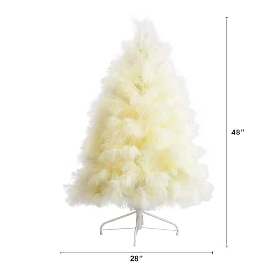 4ft. Unlit Off-White Pampas Grass Artificial Christmas Tree 5 4ft. Unlit Off-White Pampas Grass Artificial Christmas Tree - Image 3