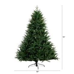 6ft. Pre-Lit Edmonton Fir Artificial Christmas Tree, Color Changing LED Lights 28 6ft. Pre-Lit Edmonton Fir Artificial Christmas Tree, Color Changing LED Lights -Northlight Shop D804718S 2