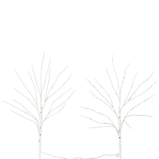 2 Pack 24in. Pre-Lit Artificial White Birch Branches, Warm White LED Lights 4 2 Pack 24in. Pre-Lit Artificial White Birch Branches, Warm White LED Lights - Image 2