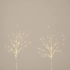 2 Pack 24in. Pre-Lit Artificial White Birch Branches, Warm White LED Lights 19 2 Pack 24in. Pre-Lit Artificial White Birch Branches, Warm White LED Lights -Northlight Shop D804739S 8