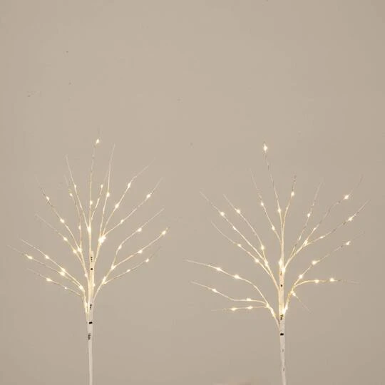 2 Pack 24in. Pre-Lit Artificial White Birch Branches, Warm White LED Lights 11 2 Pack 24in. Pre-Lit Artificial White Birch Branches, Warm White LED Lights - Image 9