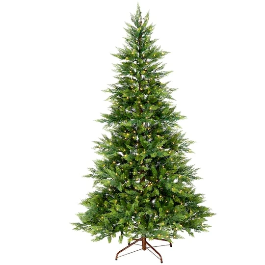 7.5ft. Pre-Lit Festive Fern Artificial Christmas Tree, Clear Lights 4 7.5ft. Pre-Lit Festive Fern Artificial Christmas Tree, Clear Lights - Image 2