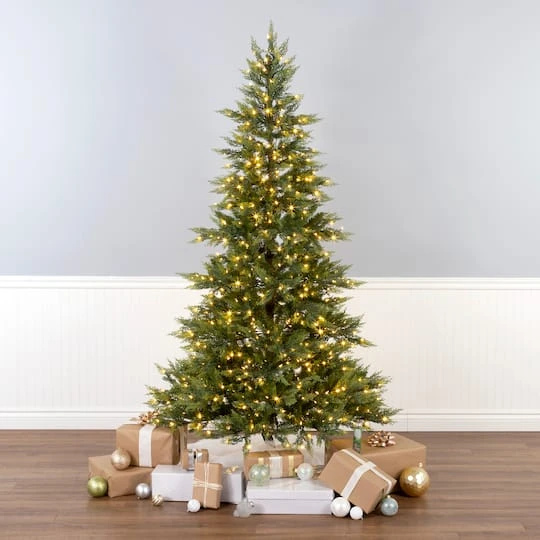 7.5ft. Pre-Lit Festive Fern Artificial Christmas Tree, Clear Lights 5 7.5ft. Pre-Lit Festive Fern Artificial Christmas Tree, Clear Lights - Image 3