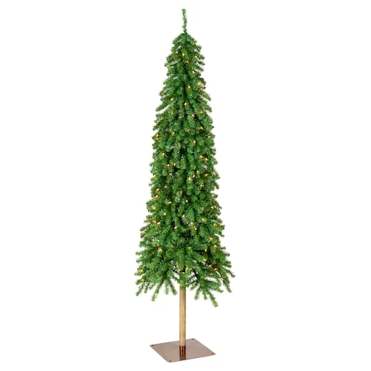 6.5ft. Pre-Lit Grand Alpine Slim Artificial Christmas Tree, Clear Lights 3 6.5ft. Pre-Lit Grand Alpine Slim Artificial Christmas Tree, Clear Lights