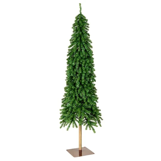 6.5ft. Pre-Lit Grand Alpine Slim Artificial Christmas Tree, Clear Lights 7 6.5ft. Pre-Lit Grand Alpine Slim Artificial Christmas Tree, Clear Lights - Image 5