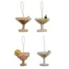 Hello Honey® 4 Pack 4.75" Beaded Fabric Cocktail Ornaments -Northlight Shop D807449S 11