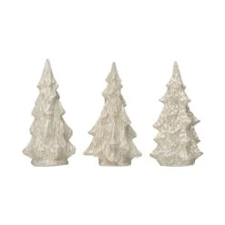 Hello Honey® 10.5" Cream Decorative Glazed Stoneware Tree Set 5 Hello Honey® 10.5" Cream Decorative Glazed Stoneware Tree Set -Northlight Shop D807498S 1 1