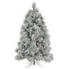 6.5ft. Pre-Lit Flocked Bavarian Pine Artificial Christmas Tree, Clear Lights 1 6.5ft. Pre-Lit Flocked Bavarian Pine Artificial Christmas Tree, Clear Lights -Northlight Shop D809046S 1