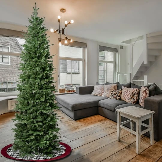 7.5ft. Unlit Duxbury Slim Artificial Christmas Tree 5 7.5ft. Unlit Duxbury Slim Artificial Christmas Tree - Image 3