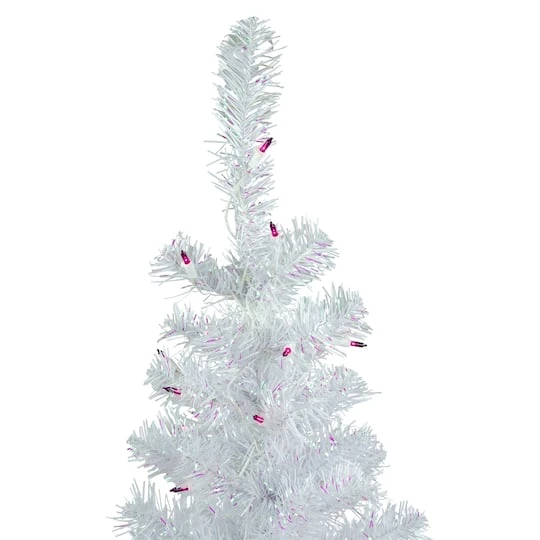 Northlight 3ft. Pre-Lit White Rockport Pine Artificial Christmas Tree, Purple Lights 7 Northlight 3ft. Pre-Lit White Rockport Pine Artificial Christmas Tree, Purple Lights - Image 5