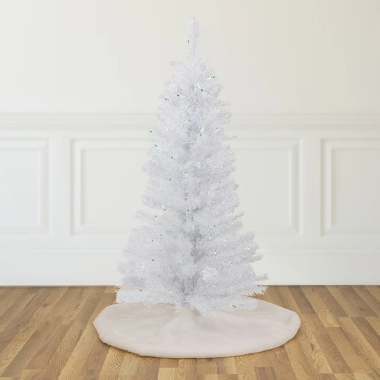 Northlight 4ft. Pre-Lit White Rockport Pine Artificial Christmas Tree, Green Lights 5 Northlight 4ft. Pre-Lit White Rockport Pine Artificial Christmas Tree, Green Lights - Image 3