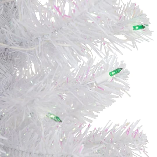 Northlight 4ft. Pre-Lit White Rockport Pine Artificial Christmas Tree, Green Lights 6 Northlight 4ft. Pre-Lit White Rockport Pine Artificial Christmas Tree, Green Lights - Image 4
