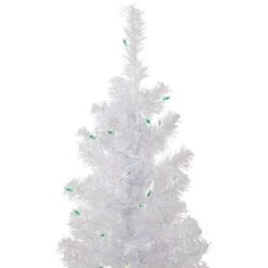 Northlight 4ft. Pre-Lit White Rockport Pine Artificial Christmas Tree, Green Lights 14 Northlight 4ft. Pre-Lit White Rockport Pine Artificial Christmas Tree, Green Lights -Northlight Shop D810130S 5