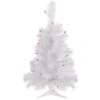 Northlight 2ft. Pre-Lit White Rockport Pine Artificial Christmas Tree, Purple Lights 1 Northlight 2ft. Pre-Lit White Rockport Pine Artificial Christmas Tree, Purple Lights -Northlight Shop D810135S 1