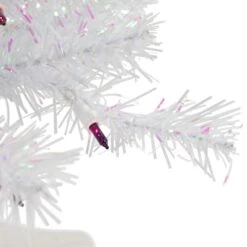 Northlight 2ft. Pre-Lit White Rockport Pine Artificial Christmas Tree, Purple Lights 11 Northlight 2ft. Pre-Lit White Rockport Pine Artificial Christmas Tree, Purple Lights -Northlight Shop D810135S 2