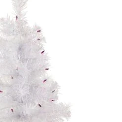 Northlight 2ft. Pre-Lit White Rockport Pine Artificial Christmas Tree, Purple Lights 13 Northlight 2ft. Pre-Lit White Rockport Pine Artificial Christmas Tree, Purple Lights -Northlight Shop D810135S 4