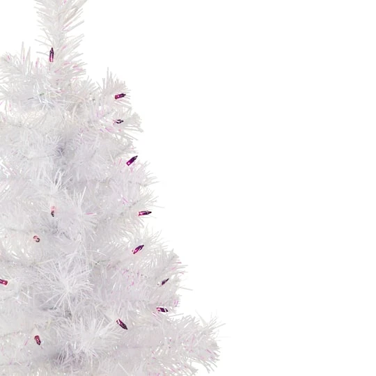 Northlight 2ft. Pre-Lit White Rockport Pine Artificial Christmas Tree, Purple Lights 7 Northlight 2ft. Pre-Lit White Rockport Pine Artificial Christmas Tree, Purple Lights - Image 5
