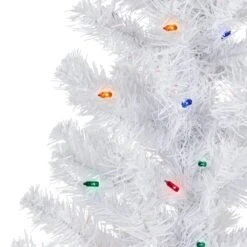Northlight 3ft. Pre-lit White Pine Artificial Christmas Tree, Multicolor Lights 12 Northlight 3ft. Pre-lit White Pine Artificial Christmas Tree, Multicolor Lights -Northlight Shop D810146S 3