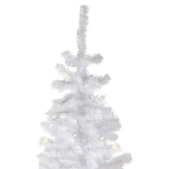 Northlight 7.5ft. Pre-Lit White Georgian Pine Pencil Artificial Christmas Tree, Warm White LED Lights 14 Northlight 7.5ft. Pre-Lit White Georgian Pine Pencil Artificial Christmas Tree, Warm White LED Lights -Northlight Shop D810158S 5