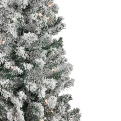 Northlight 4ft. Pre-Lit Flocked Pine Artificial Christmas Tree, Clear Lights -Northlight Shop D810178S 3