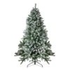 Northlight 7.5ft. Pre-Lit Flocked Winter Park Fir Artificial Christmas Tree, Warm Clear LED Lights
