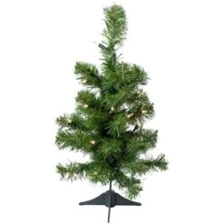 Northlight 18" Pre-Lit Blackwater Fir Artificial Christmas Tree, Clear Lights