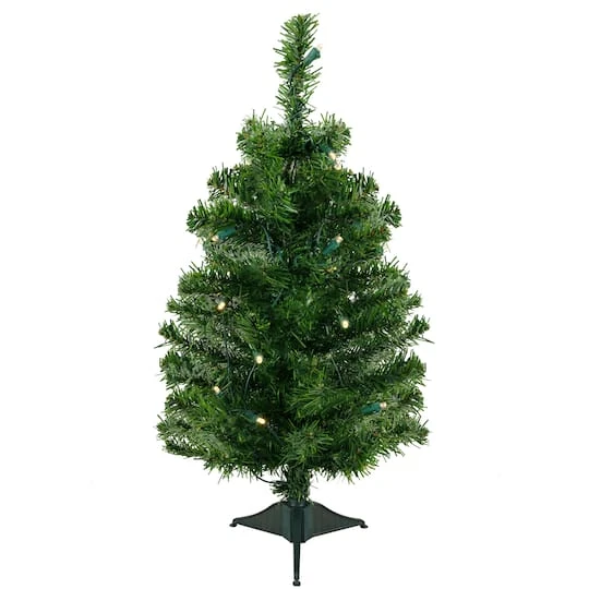 Northlight 2ft. Pre-Lit Mixed Classic Pine Artificial Christmas Tree, Warm White LED Lights 4 Northlight 2ft. Pre-Lit Mixed Classic Pine Artificial Christmas Tree, Warm White LED Lights - Image 2